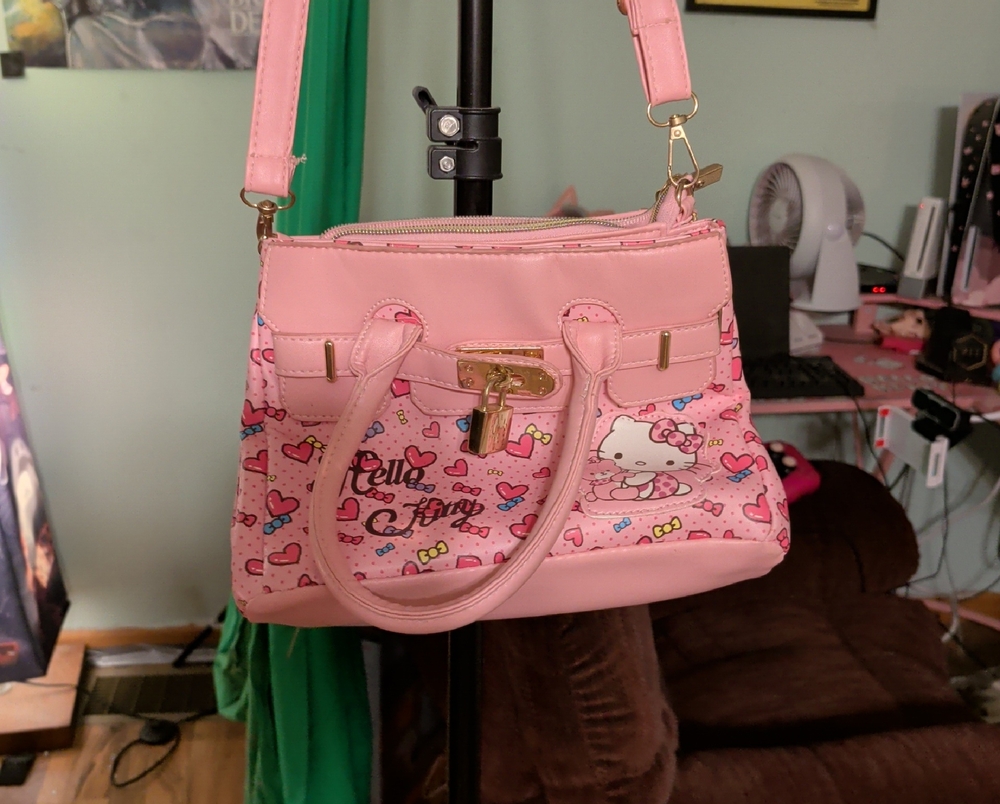 Hello Kitty Pink and Gold Satchel